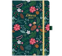 2026 Diary - A5 Diary 2026 from January to December, Week to View & Monthly Planner with Pen Loop, Hardback Cover, Elastic Closure, Ribbon Marker, 21.5 x15.5 x1.5 cm