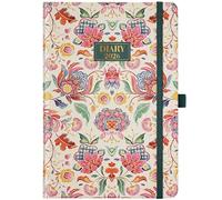 2026 Diary - A5 Diary 2026 Week to View for Efficient Planning, Jan' 2026 - Dce' 2026, with Colorful Flower Hardcover, Elastic Closure & Pen Loop, Inner Pocket, Pink
