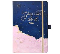 2026 Diary - A5 Diary 2026 Week to View, Jan. 2026 - Dec. 2026, Daily Planner, Hardcover - Blue and Pink, 21.3 x 14.7 x 1.6 cm