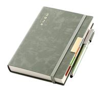 2026 Diary A5 Page a Day,Diary 2026 from Jan to Dec,Full Year Planner 2026,Hardcover Daily Planner with Colorful Monthly Tabs,Pen,Pen Loop, Inner Pocket, Bookmarks (Green)