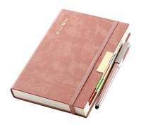 2026 Diary A5 Page a Day,Diary 2026 from Jan to Dec,Full Year Planner 2026,Hardcover Daily Planner with Colorful Monthly Tabs,Pen,Pen Loop, Inner Pocket, Bookmarks (Pink)