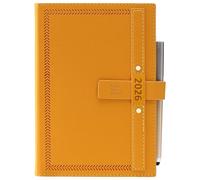2026 Diary A5 Page a Day Full Year Planner, Diary 2026 from Jan 2026 to Dec 2026, Daily Monthly Planner with Calendar, Pen, Pen Holder, Month Tabs, inner Pocket (Yellow)