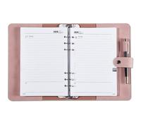 2026 Diary A5 Page a Day Refillable, Daily Planner with Monthly Overview, Time Slots, Pen Holder, Faux Leather Softcover, Appointment Organiser Day per Page Extra Notes UK Holiday, Jan.26 - Dec.26
