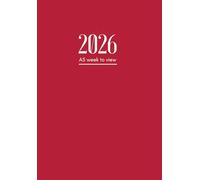 2026 Diary: A5 Week To View | Dated From January To December | Perfect For Appointments, Reminders, Scheduling ... Red Cover Design