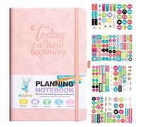 2026 Diary A5 Week to View, Weekly and Monthly Planners,A5 Hardcover Diary with 4 Daily Plan Stickers Your Perfect Companion for Goal Tracking & Organization from Jan to Dec 2026（Pink）