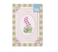 2026 Diary A6 V&A Diary with Floral Cover - Week to View with Monthly Planner (Pink Campanula)