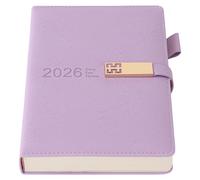 2026 Diary,Academic Diary 2026 A5 Page a Day, Yearly Planner Jan-Dec 2026,Productivity Daily & Monthly Planner with Pen Holder, Colourful Monthly Tabs, Inner Pocket,Bookmark (Purple)