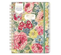 2026 Diary - Diary 2026 week to view from Jan. to Dec. 2026, DIARY 2026 with Pen Loop, Monthly Tabs, Elastic strap, Back Pocket - Vintage flowers