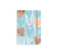 2026 Diary from Matilda Moo - A6 Size - Day a Page - One Page for All Seven Days - Rose Gold Foiling - Durable Card Covers - Blue