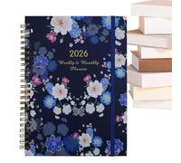 2026 Diary - Paper 21.5 x 16.5 x 1.5 cm | A5 Day Per Page Weekly Calendar for Women | Multifunctional Schedule Notebook for Meetings Business and School Daily Organizer