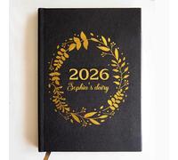 2026 Diary Personalised Daily Notebook 2026 A5 Page a Day Diary Planner Student Monthly Daily Planner Diaries Custom Gift for Christmas Home Office Teachers Friends (Design 1)