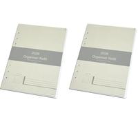 2026 Diary Refill A5 Size, Week on Two Pages, Compatible with Filofax A5 Organiser, 148 x 210mm (Pack of 2)