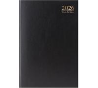 2026 Diary Week to View Black | 2026 A4 Week To View Yearly Diary with Hard Cover for Home and Office Use
