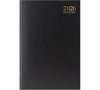2026 Diary Week to View Black | 2026 A5 Week To View Yearly Diary with Hard Cover for Home and Office Use