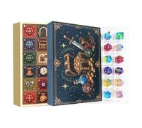 2026 Dice Advent Calendars, 24-Day Polyhedral RPG Christmas Countdown Set | D4-D20 Assortment, Clear Number Printing, Dragon Artwork for Tabletop Games, Holiday Parties, Travel, Home Displays and Gift