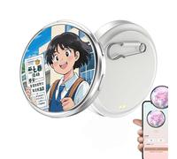 2026 Digital Badge Pin, E Badge With 1.7'' Ips Hd Touch Screen, Pixel Badges Pin Digital, Digitals Badges Photo Video Gif Display Screen Pins, Electronic Badgess Gift For Anime/Star/Idol/Football Fans