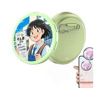 2026 Digital Badge Pin, E Badge With 1.7'' Ips Hd Touch Screen, Pixel Badges Pin Digital, Digitals Badges Photo Video Gif Display Screen Pins, Electronic Badgess Gift For Anime/Star/Idol/Football Fans