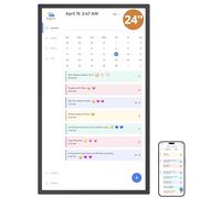 2026 Digital Calendar, 24 Inch Electronic Calendar Planner for Chore Chart and Home Organization, Interactive Touch Screen Desktop & Wall Mountable, a Gift for Families, Black