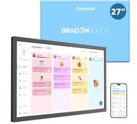 Dragon Touch Calendar, 27" Digital Calendar 2025 Family Wall Planner, 1080P Full HD Interactive Touchscreen, Smart Chore Chart and Home Organization, Gift for Busy Families Scheduling Black