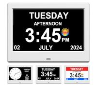 2026 Digital Clock with Dynamic Photo Frame Display Time, Date, Month, and Year Large-Font Clock for The Elderly