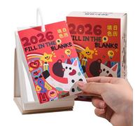 2026 DIY Coloring Calendar - 365 Days Creative Rotating Calendar, Tall Artistic Calendar, Desk Planner for Home, Office, Study, Students,