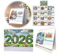 2026 DIY Diamond Art Desk Calendar,Creative Paper Calendar with To Do List Ornaments,Monthly Planner from Jan 2026 to Dec, 12-Month,Flip Tabletop Calendar for Home Office