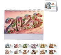 2026 DIY Diamond Art Painting Desk Calendar,Diamond Art Calendar Kits 2026 Monthly Flip Desktop Calendar with To Do List Calendars Planner Gift for Home Office Desk Decoration
