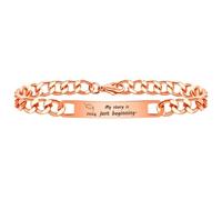 2026 Doctoral Hat Graduation Bracelets 8 Inch Link Chain - Engraved with My Story is Just Beginning to Commemorate Your Growth and Achievements SA5060