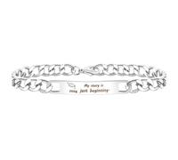 2026 Doctoral Hat Graduation Bracelets 8 Inch Link Chain - Engraved with My Story is Just Beginning to Commemorate Your Growth and Achievements SA5060