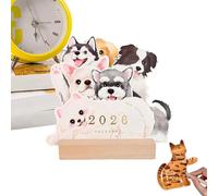 2026 Dog Calendar - Double-Sided Diary with Writing | 12 Puppy Cards Design Funny Dog Calendar - For Children Adults Family Desk School Table Decoration