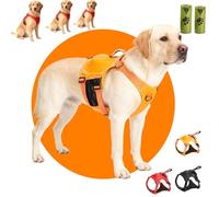 2026 Dog Harness, Upgraded 2-in-1 Harness, Adjustable, Reflective Chest Harness, Waterproof, for All Dog Breeds (Orange,M (Geeignet für 7-14 kg))
