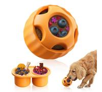 2026 Dog Silicone Slow Feeder Ball, Leakage Food Licking Ball & Tray Set, Pet Interactive Toy for Slow Eating, Boredom Relief & Dental Care, Frozen Dog Treat Mold, Long Lasting, Easy to Clean