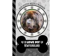 2026 Dotted Weekly Planner: Hardcover / Dated 6x9 Vertical Weekday Layout With Dot Grid Note Pages / Habit Tracker / Jan - Dec / Small Personal Diary / I Love My Brown Newfoundland Dog Art Cover