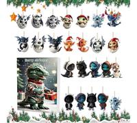 2026 Dragon 24 Piece Christmas Tree Ornaments Countdown Gif