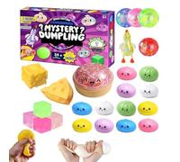 2026 Dumpling Squishy Advent Calendar, 24PCS Mini Dumpling Squishy Mystery Box, Dumplings Mystery Surprise Squeeze Fidget Toys for Teens & Adults (B#)