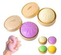 2026 Dumpling Squishy, Mystery Squishy Dumpling Toy, Fidget Toys Adults & Teens, Easter Basket Stuffers, Stocking Stuffers, Sensory Stress Ball Squeeze Toys for Stress Relief (Purple and white)
