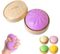 2026 Dumpling Squishy, Mystery Squishy Dumpling Toy, Fidget Toys Adults & Teens, Easter Basket Stuffers, Stocking Stuffers, Sensory Stress Ball Squeeze Toys for Stress Relief (Deep Purple)
