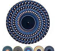 2026 Dynamic Rotating Record Mat with Rotating Strobe Light Visual Effects, 12-inch Optical Illusion Record Mat, Dynamic Visual Record Player Mat for DJs, Record Collectors and Displays (Black Hole)