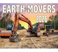2026 Earth Movers Wall Calendar 16-Month X-Large Size 14x22, Big Heavy Equipment Calendar by The KING Company-Monster Calendars