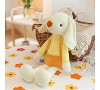 2026 Easter 40Cm Bunny Stuffed for Baby Kid, Plush Toy Doll -Wearing Striped T-Shirt and Pants, Cute Doll Set Dress Up for 2 3 4 5 Year Old Girls Boys, Gift for Easter Birthday Party Supplies (Yellow)