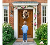 2026 Easter Bunny Door Decoration as a Festive Welcome Sign for Your Front Door for Interior Design, Outdoor Embellishment (C, 30 cm)