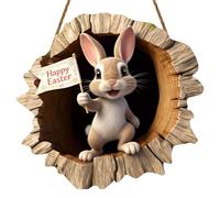 2026 Easter Bunny Door Decoration as a Festive Welcome Sign for Your Front Door for Interior Design, Outdoor Embellishment (A, 30 cm)