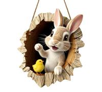 2026 Easter Bunny Door Decoration as a Festive Welcome Sign for Your Front Door for Interior Design, Outdoor Embellishment (D, 30 cm)
