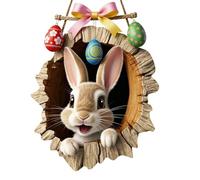 2026 Easter Bunny Door Hanger Welcome Sign for Your Front Door Porch Decorative Door Sign with Spring Design (A, 30cm)