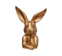 2026 Easter Bunny Figurine as a Cute Table Decoration for Her or as a Gift Idea in High-Quality Resin Design (Gold, 25 cm)