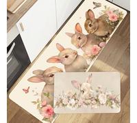 2026 Easter decoration. The two-piece Easter rug is soft, comfortable, offers you an incomparable living experience improves your quality of life. (C, B)