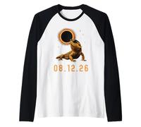 2026 Eclipse Bearded Dragon Reptile Totality Men Women Kids Raglan Baseball Tee