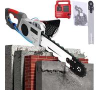 2026 Electric Concrete Chain Saw, 5800w/6500W Handheld Wet Cutting Machine, Deep Cut Up to 35cm/48cm, with Water Fed D-ust 6000 RPM, for Masonry, Reinforced Concrete, Pavers.(35cm,1*Blade)