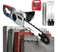 2026 Electric Concrete Chain Saw, 5800w/6500W Handheld Wet Cutting Machine, Deep Cut Up to 35cm/48cm, with Water Fed D-ust 6000 RPM, for Masonry, Reinforced Concrete, Pavers.(48cm,2*Blade)