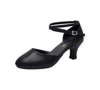 2026 Elegant Dance Shoes with Medium Heel, Suitable for Standard and Latin Dance, Comfortable and Flexible, black, 7 UK
